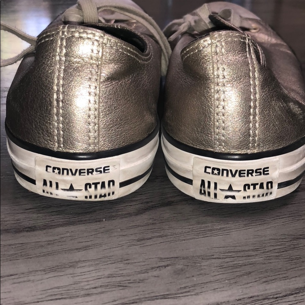Converse metallic gold sneakers